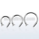 cbscwl xxl steel circular barbell, 14g w one cross screw top