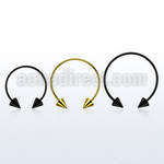 cbstcn4l xxl anodized steel circular barbell, 16g w 4mm cones