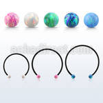 cbstop3l xxl anodized steel cbr, 16g w 3mm synthetic opal balls