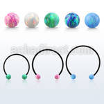cbstop4l xxl anodized steel cbr, 16g w 4mm synthetic opal balls