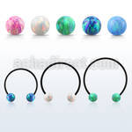 cbstop5l xxl anodized steel cbr, 16g w 5mm synthetic opal balls