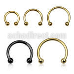 cbt18b2 black anodized 316l steel circular barbell w 2mm balls