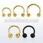 cbt20b pvd plated 316l circular barbell 20g 0 8mm w 3mm ball