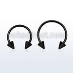 cbt20cn pvd plated 316l steel circular barbell w two 3mm cones