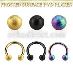 cbtfo4 anodized 316l steel circular barbell w 4mm frosted balls
