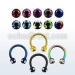 cbtjb3 pvd plated 316l circular barbell w multi jewel ball