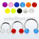 cbuvb8l xxl steel circular barbell, 14g w 8mm uv balls