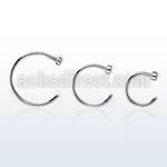 clns20 316l steel fake nose clips in 20g 0 8mm