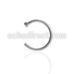 clns non piercing 316l steel 1mm clip on nose hoop