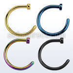 cltns non piercing anodized 316l steel clip on nose hoop