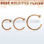 clttns20 rose gold pvd plated 316l steel fake nose clips