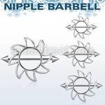 cnnp103 sun nipple shield with 316l steel barbell w 5mm cones