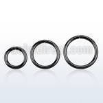 cpsel16 black plated 925 silver seamless ring 16g 1 2mm
