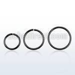cpsel20 black plated 925 silver seamless ring 20g 0 8mm