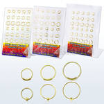 d18gnh sterling silver nose hoop with gold 18k plating