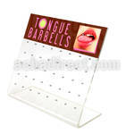 dac40 empty display of tongue piercing with 40 holes