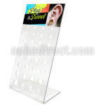 dac44 empty display of screw plugs flesh tunnel with 32 holes