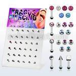 dacb100 board of 316l tragus piercing w top part closure ball