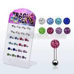 dacb101 board of 316l ear piercing w ball steel ball