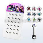 dacb118 board of 316l tragus barbell clear ferido crystal top