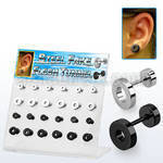 dacb135 board of high polished pvd 316l steel fake flesh tunnels