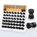 dacb163 display w 48 fake areng wood plugs  size 8mm 10mm