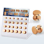 dacb211 display w 24 pcs of rose gold steel fake plug no o ring