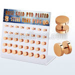 dacb212 display w 40 pcs of rose gold steel fake plug no o ring