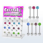 dacb38 board of 316l barbell with ferido crystal steel ball