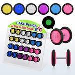 dacb41 board of luminous acrylic illusion fake plug with o ring