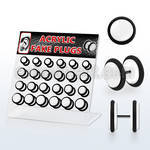 dacb48 board of white acrylic fake plug with rubber o ring