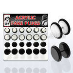 dacb51 board of b w acrylic fake plug with rubber o ring