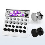 dacb52 board of black anodized steel fake plug without o ring