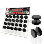 dacb57 board of 8mm black acrylic fake plug with o ring