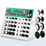 dacb63 board of high polished anodized 316l steel fake plug