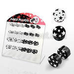 dacb76a board of acrylic illusion fake plug with b w multi star