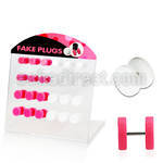 dacb78b board of pink white acrylic fake plug without o ring
