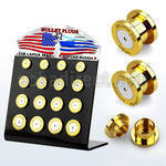 dapg100 316l steel bullet plugs w american or russian engraving