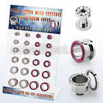 dapg101b board w 316l steel flesh tunnel w crystal rim w resin