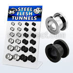 dapg10 board of anodized high polished steel screwfit tunnels