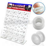 dapg22 display board of 72 pcs white silicone flesh tunnels