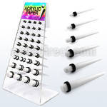 dapg46b board of white acrylic taper with double rubber o ring
