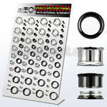 dapg55 board of polished pvd 316l steel screwfit flesh tunnel