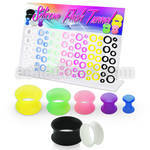 dapg75 board of assorted color ultra thin silicone flesh tunnel