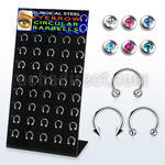 dbjmx5 316l circular barbell with 2 2 5 3mm ball cone jewel