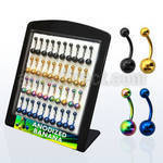 dbntg anodized 316l steel belly banana with 5 8mm ball