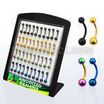 dbnts anodized 316l steel belly banana with 5 6mm ball