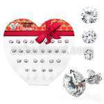 dczr1 silver ear stud with clear round prong cz stone
