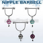 dfrsnp8 steel nipple stirrup w 8m triple line multi crystal ball
