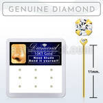 dgiys15 box w 10kt gold bend it nose stud w genuine diamond